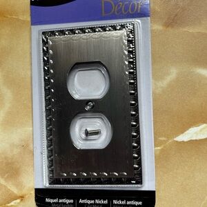 Antique nickel Outlet Cover; egg and dart wall plates